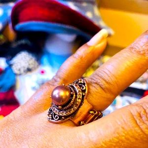 COPPER COLOR BOHO STRETCHY RING